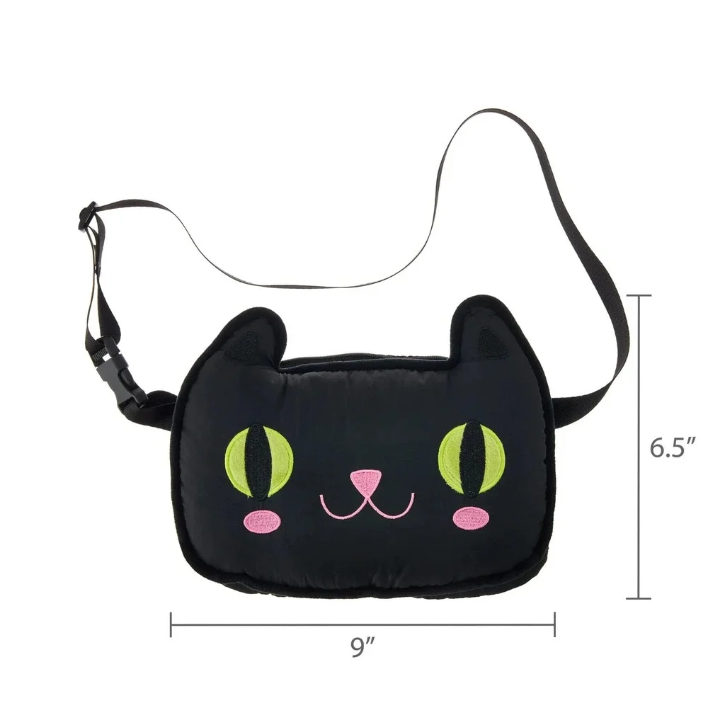 Way To Celebrate Black Cat Zippered Halloween Treat Bag Fanny Pack 9
